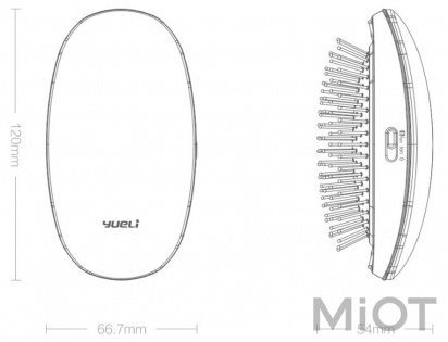 Розчіска Xiaomi Yueli Portable Anion Massage Comb Matte Blue (HIC-206PM)